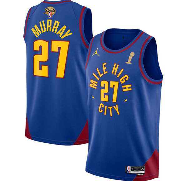Men's Denver Nuggets #27 Jamal Murray Blue 2023 Finals Champions Statement Edition Stitched Basketball Jersey,We sell and wholesale Men's Denver Nuggets #27 Jamal Murray Blue 2023 Finals Champions Statement Edition Stitched Basketball Jersey on line form chian!